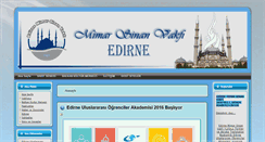 Desktop Screenshot of mimarsinanvakfi.org